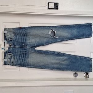 BDG Jeans Mens 32x32 Vintage Slim Fit Distressed Ripped Blue Denim Jean's